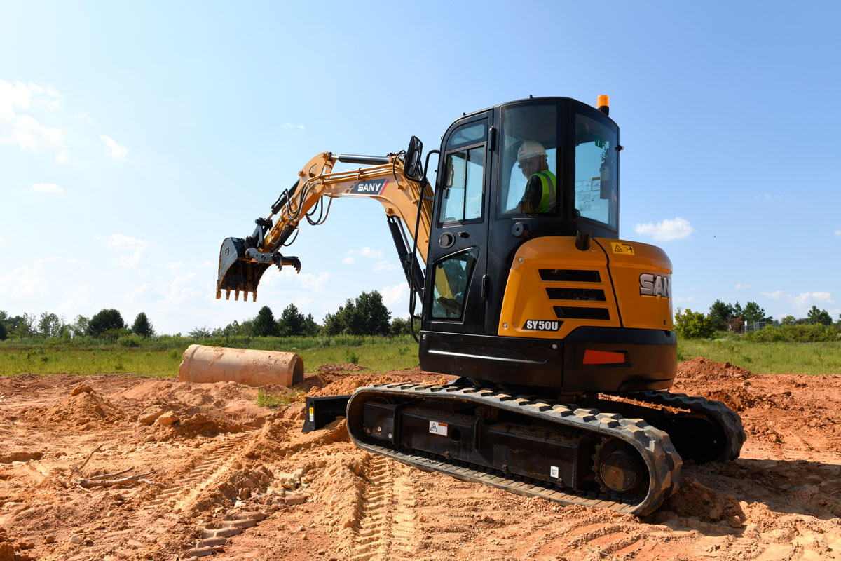 digger on job site